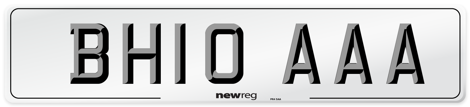 BH10 AAA Number Plate from New Reg